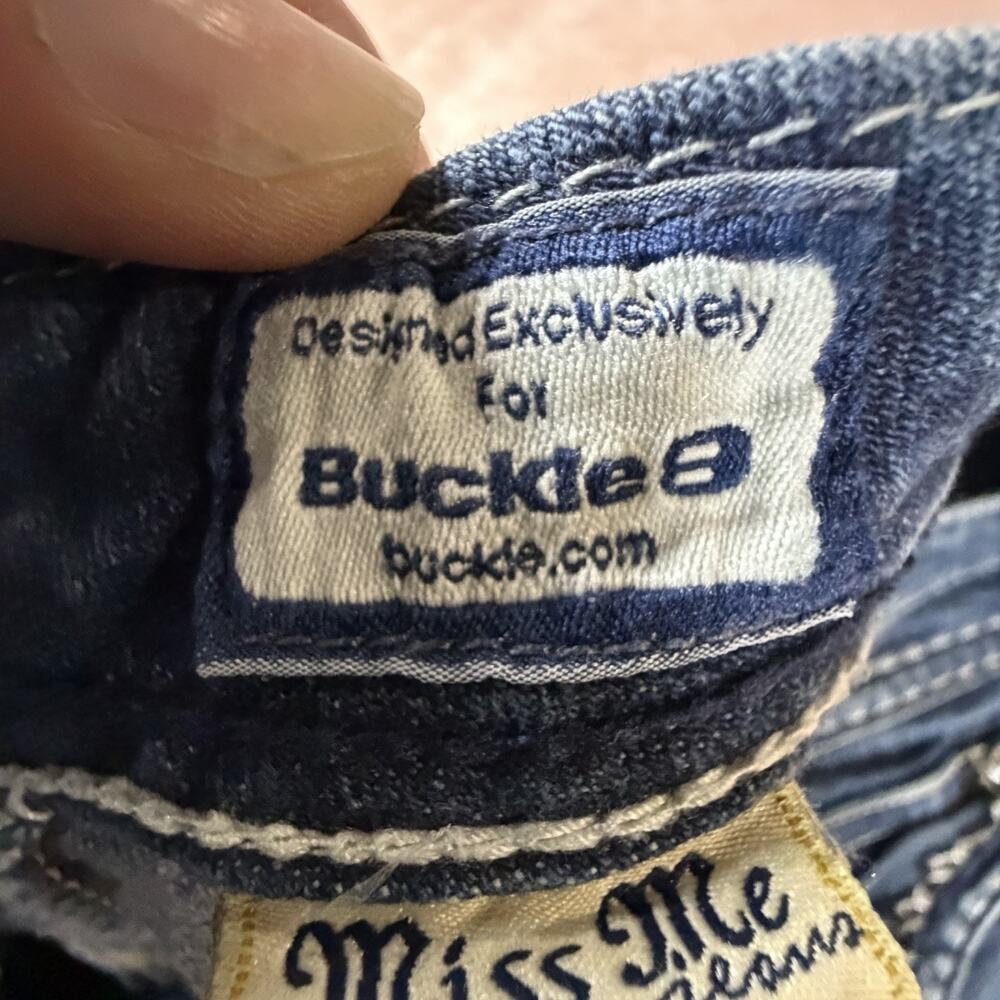 Miss Me Women 30x31 Easy Boot Jeans Buckle Stretch Denim Y2K - Picture 9 of 10